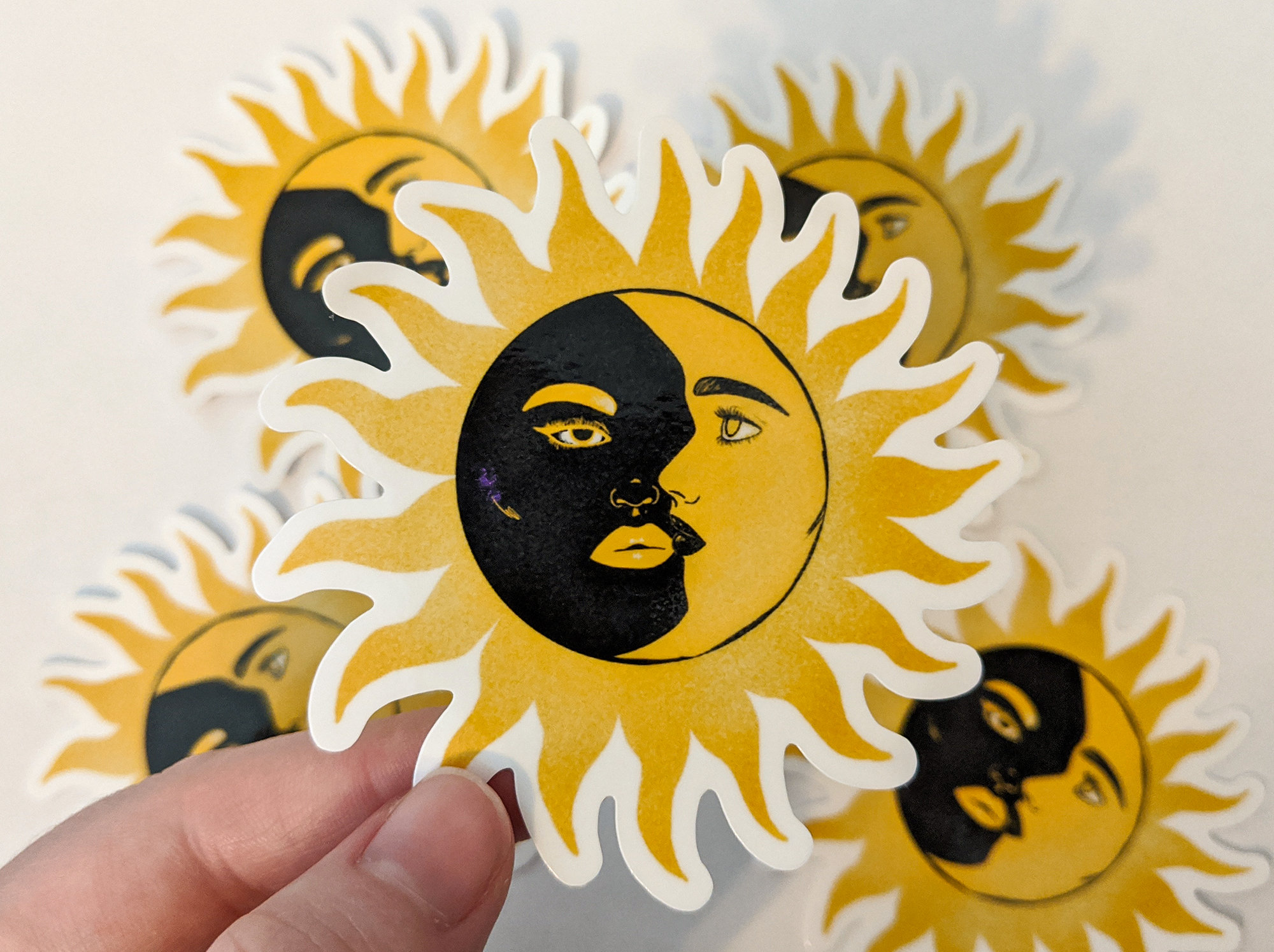 Mandala Sun and Moon Stencil Mandala Stencil, Sun Stencil, Moon
