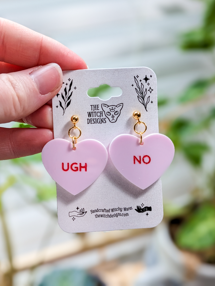 Conversation on sale heart earrings