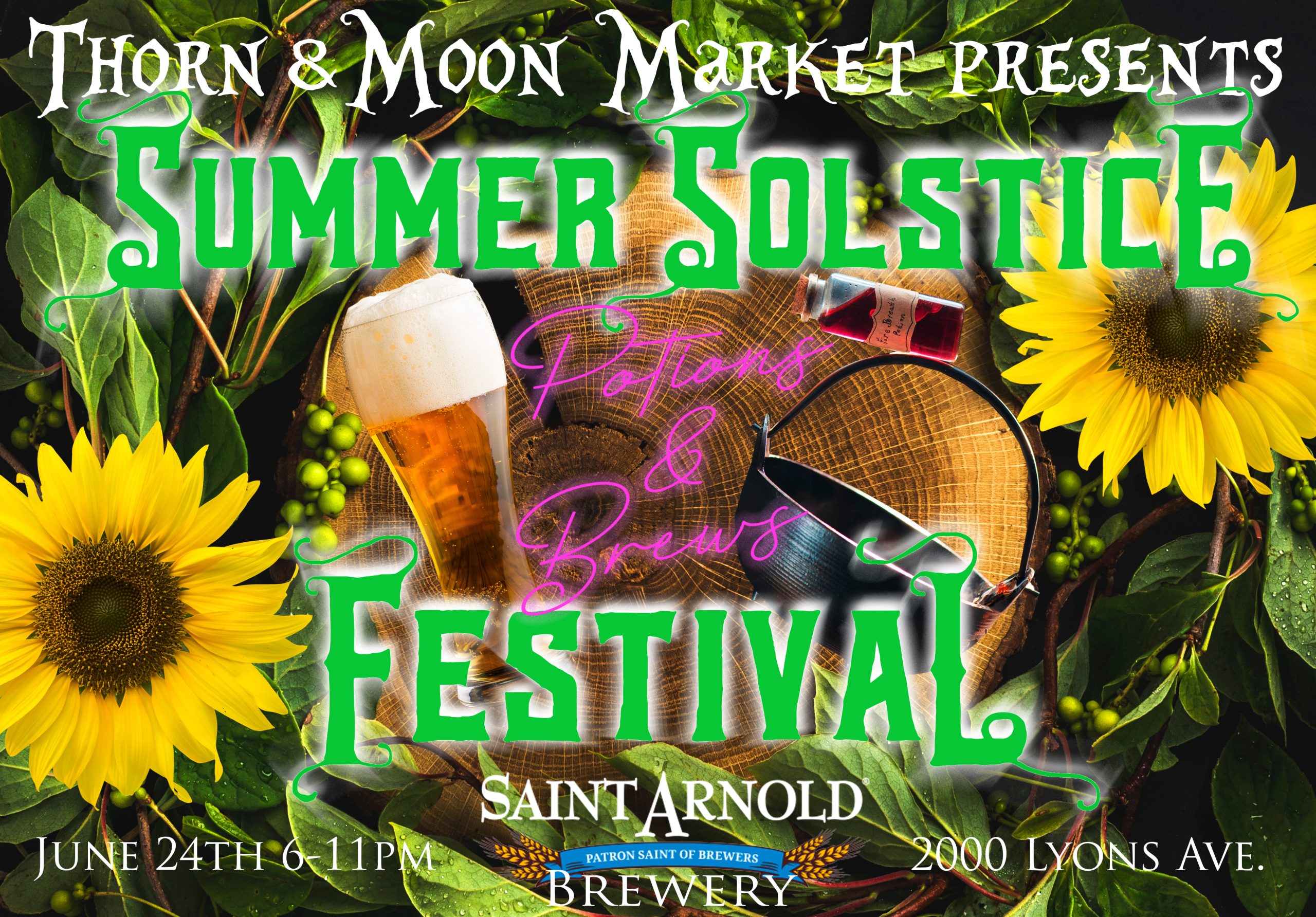 summer solstice festival flyer